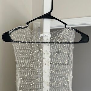 Peppermayo White Beaded Dress/Coverup